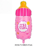 Ballons en aluminium BLN pour cadeaux de baby shower, jouets décoratifs en forme de sucette et de biberon pour baptême et fête de 1er anniversaire
