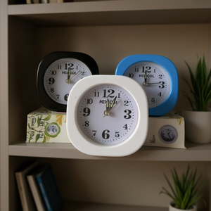 Wall <b>Clocks</b> Square Analog <b>Clock</b> White Black Blue Color Options For Home Office Decor - Product Image 3