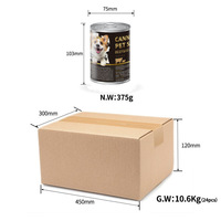 FAENBEI Friandises en conserve pour chiens, Alimentation humide pour chiens, Mousse nutritive, Pâte de viande, Bœuf et poulet en conserve, Vente en gros 375g
