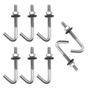 7 hình dạng tường móc dài chân 304 thép không gỉ mái Neo bu lông J bê tông Neo vít có tính năng phẳng Hex Nut máy giặt - Product Image 5