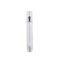 Flacon applicateur cosmétique vide en plastique sans air en forme de seringue avec compte-gouttes 5ml 10ml 15ml pour crème contour des yeux, surface sérigraphiable