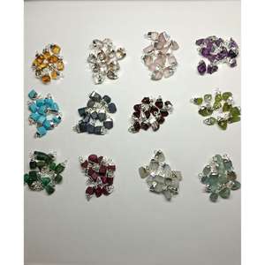 Colgantes de Plata Natural en Bruto con Baño Electrolítico de Alta Calidad, Piedras de Nacimiento con Efecto de Color y Certificado de Tasación de Gemas - Product Image 2