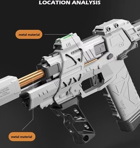 Nylon metallo montato aria Soft Shot Gunner automatico M416 ragazzi carica modello pistola giocattoli bambini - Product Image 6