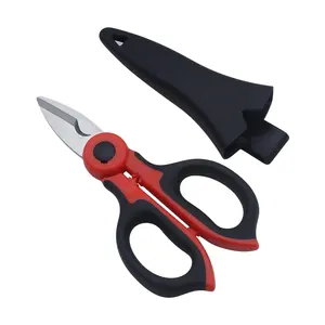 New Arrival High Carbon Steel Scissors Durable Electrician Scissors Stripping Wire Cut for Fabrics Paper and Cable