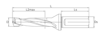Tige de forage à couronne 3D Tête de coupe en carbure à travers le liquide de refroidissement Outils de forage en acier à trou profond Forets à couronne remplaçables Utilisation de la machine