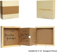 Annonce de grossesse Pafu cadres photo maman grand-mère bébé cadre photo à ultrasons boîtes à souvenirs en bois grand-père à être cadeaux