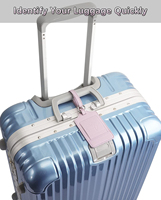 Étiquette de bagage en cuir PU LOGO personnalisé imprimé Premium PU valise de voyage étiquette ID cadeau de voyage personnalisé