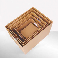 Boîte d'expédition en carton ondulé pour vêtements, logo personnalisé, brun, emballage de luxe, boîte en papier pour vêtements de marque