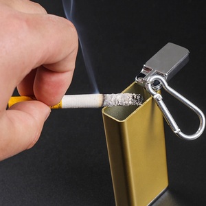 Ngoài trời kim loại cầm tay gió-proof gạt tàn du lịch thuốc lá lưu trữ trường hợp - Product Image 4