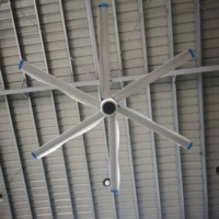 Ventilateurs de plafond HVLS à grand volume d'air et faible bruit pour les zones commerciales de 3 m avec moteur PMSM de 0,3 kW et pales en aluminium