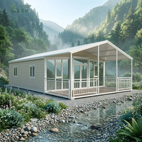 Casa Contenedor Expandible Prefabricada de Acero de 20 pies/40 pies, Resistente a Huracanes, Portátil, con Baño, para Oficina o Vivienda