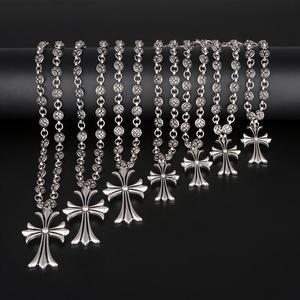 <span class=keywords><strong>Collana</strong></span> con Ciondolo a Croce in Lega d'Argento con Incisioni Circolari, Stile Hip Hop, Regalo <span class=keywords><strong>per</strong></span> <span class=keywords><strong>San</strong></span> <span class=keywords><strong>Valentino</strong></span> - Product Image 1