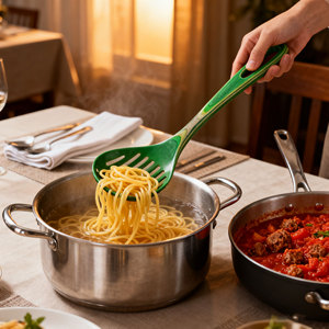 Exotic Pakkawood 6-Piece Kitchen Utensil Set with 12-in Spoon Slotted Spoon Spatula Corner Spoon Large <strong>Spurtle</strong> Small <strong>Spurtle</strong> - Product Image 3