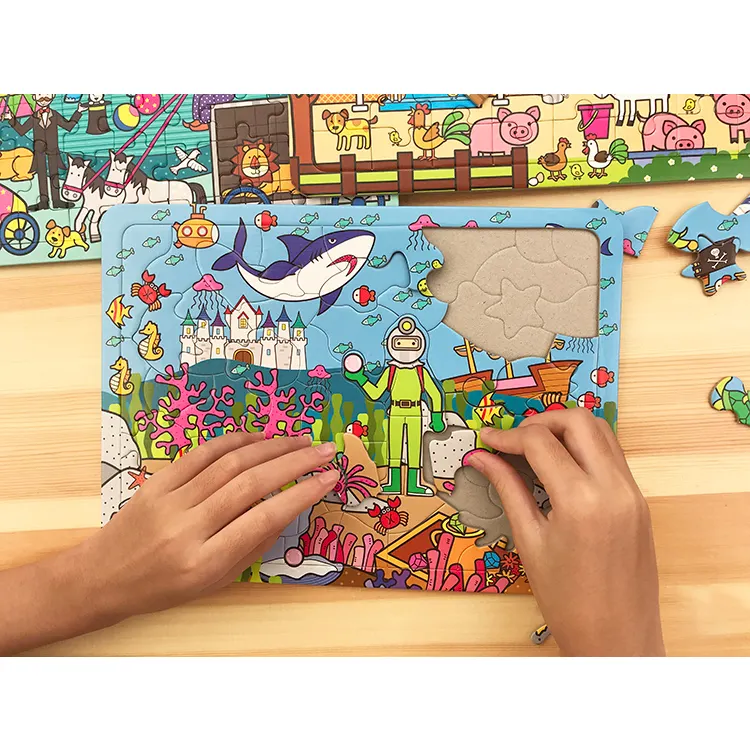 Jigsaw Puzzle Mainan Edukasi untuk Anak-anak, Kualitas Tinggi 49 100 250 300 Buah