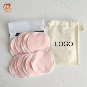 Yumuşak bambu hemşirelik göğüs pedleri yıkanabilir emzirme ped annelik makinesi için yıkanabilir ile çamaşır torbası - Product Image 1