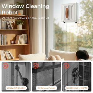 New Coming Robot Window Cleaner with 2 Roller <b>Brushes</b>, 9KPA Suction <b>Power</b>, Auto Spray Water - Product Image 4