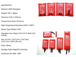 Manta contra incendios de emergencia sin asbesto Mantas contra incendios Manta de emergencia contra incendios de fibra de vidrio - Product Image 3