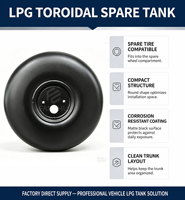 Réservoir de stockage GPL toroïdal 42L/45L/54L pour voiture, prix de gros fournisseur, populaire sur les marchés du Pérou, du Brésil, de la Russie et de la Bolivie