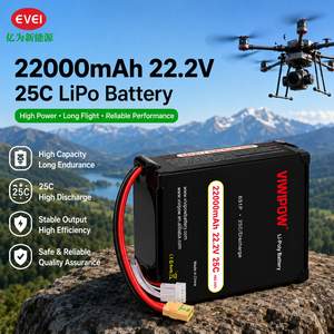 Batterie industrielle pour drone 22000 mAh 6S 25C haute puissance, haute qualité, légère, pour drone, batterie lithium-ion longue durée de vie - Product Image 1