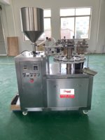 Machine de remplissage semi-automatique pour tubes en aluminium de cosméceutiques et pommades, machine rotative de remplissage et de sertissage pour tubes de colle et adhésifs