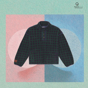 <b>Women's</b> Plaid <b>Fleece</b> Pullover Button Up Collar Long Sleeve Casual Winter Warm Jacket Green <b>Navy</b> Checkered Pattern - Product Image 3