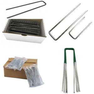 Grapas De Paisaje Antioxidantes De Calibre 11 De 6 Pulgadas, Estacas De jardin Galvanizadas Con Vastago Suave De <strong>Hierro</strong>, <strong>Clavos</strong> - Product Image 6