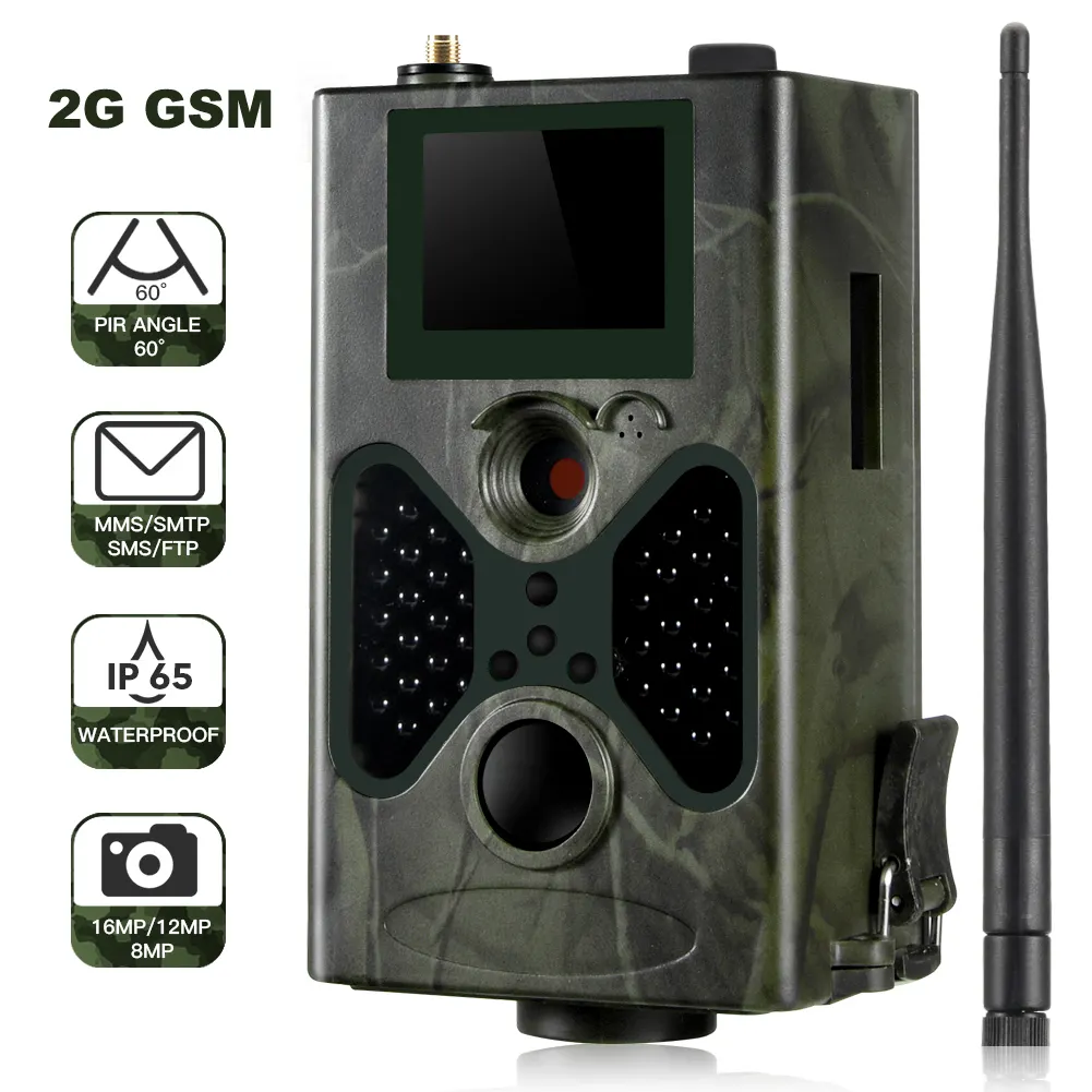 Suntek 2G 사냥 카메라 무선 1080P MMS SMTP SMS 방수 적외선 야간 투시경 야생 동물 트레일 카메라 HC-300M