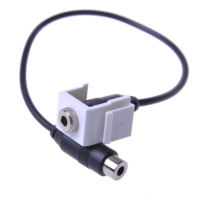 Câble audio stéréo plaqué or 3,5 mm Keystone Mount femelle-femelle pour ordinateur, lecteur DVD, caméra, avec conducteur en cuivre nu