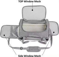 Sac de transport pliable et portable pour animaux de compagnie, en plastique et métal de haute qualité, souple, durable, avec fermeture éclair, respirant, pour chats et petits chiens