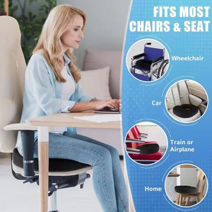 Bantal Duduk Busa Memori Bentuk U Donat Hitam, Teknik Jahitan untuk Mengatasi Nyeri Tulang Ekor, Wasir, dan Kehamilan Pasca Melahirkan - Product Image 2