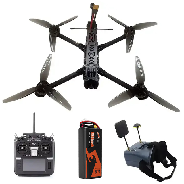 S07 Racing Set Kit Brushless Motor Remote Controller Goggles 6s Battery 7inch FPV Drone 1080p FHD