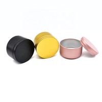 Contenants cosmétiques de luxe en aluminium 50g, emballage personnalisé avec logo pour crèmes, baumes et bougies parfumées pour soins de la peau