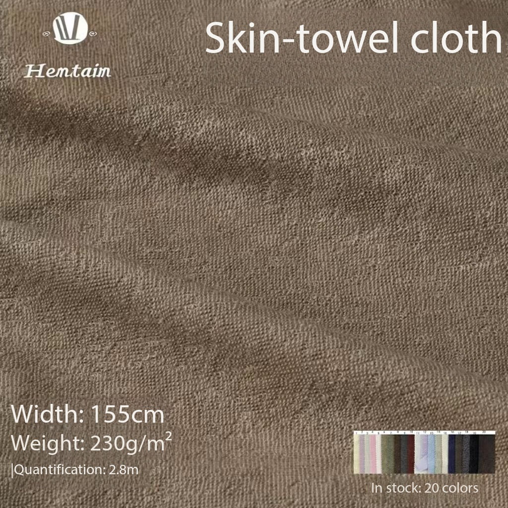 TR Cashmere-Like Terry Cloth Slight Stretch Single-Side Loop Fabric 52% Polyester 48% Viscose Dyed Skin-Friendly Boys Garment