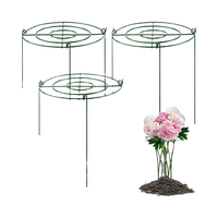 Support de fleurs simple pour jardin extérieur, treillis en métal, cage en acier avec revêtement plastique, piquets pour plantes, support pour tomates et pivoines