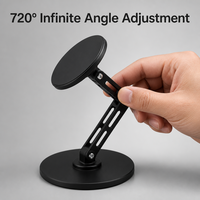 Support de téléphone et tablette pliable en alliage d'aluminium magnétique avec compatibilité universelle pour bureau et usage professionnel