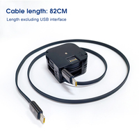 Cable USB 2.0 Tipo-C Retráctil FIILIAN TEK RET82 de 82 cm, Material de PVC, Retracción Automática, Transferencia de Datos y Carga para Móviles