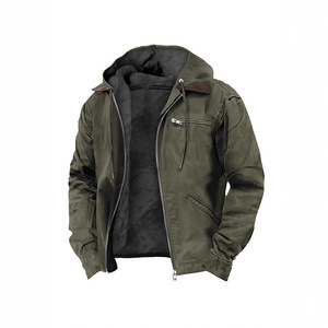 Nuova Giacca Bomber da Uomo 2026 Stile Europeo e Americano, Streetwear Casual Retrò con Cappuccio e Cerniera, Versatile e di Tendenza per Giovani - Product Image 5
