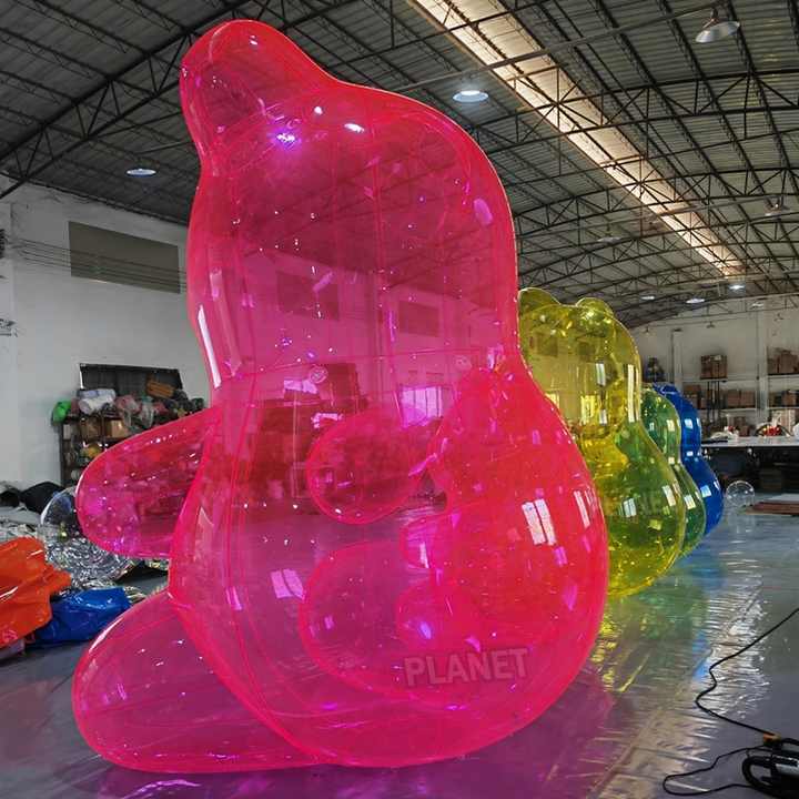 Custom Advertising Colorful Transparent PVC Inflatable Bear