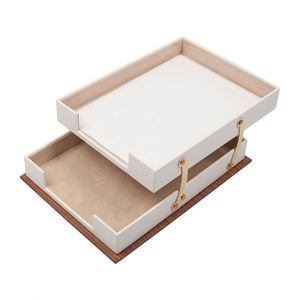 Luxury 11 Pcs Leather & Wooden <b>Desk</b> Set with Double Document Tray <b>Desk</b> Accessories Office Organizer Office Accessories <b>Desk</b> <b>Pad</b> - Product Image 4