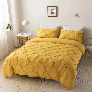 Fronha de duvet, venda quente de alta qualidade de luxo estilo europeu, cor sólida, 3d, conjunto de cama