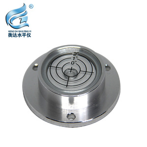 Nivel de burbuja circular metálico Heng Da Shui Ping Yi, mini nivel de burbuja de grado industrial con precisión de 360 grados - Product Image 1