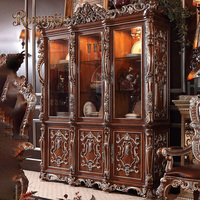 Ensemble de table à manger de style royal européen, chaises en bois massif antiques fabriquées à la main, meubles traditionnels de luxe