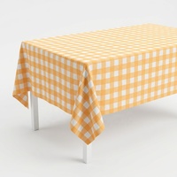 Nappe jetable en PEVA jaune personnalisable pour fêtes, tables de repas d'automne, banquets, Thanksgiving et festivals