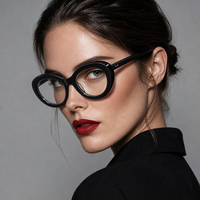 Monture de lunettes ronde en acétate faite à la main 2026 – Lunettes optiques colorées de haute qualité pour femmes