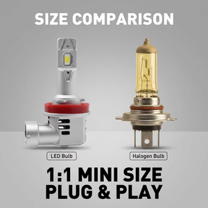 Ampoules de phares LED S2P H11 <span class=keywords><strong>9012</strong></span> HIR2, luminosité 500 % supérieure, 6500K, H11 H8 H7, phares LED de voiture avec ventilateur de refroidissement Canbus pour BMW pour Vios - Product Image 6