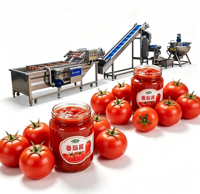 Industriële hogesnelheidslijn voor complete fruitjamproductie, inclusief bottelen, vullen en sealen voor de voedselverwerking