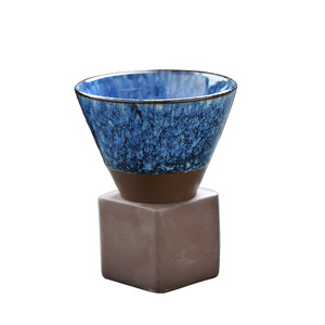 Tazza d'Acqua Conica Creativa da 200ml con Base, Set di Tazze da Tè Giapponesi Artigianali, Tazza da Caffè Retrò - Product Image 6
