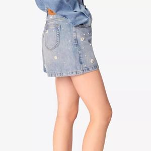 กางเกงยีนส์ขาสั้นผู้หญิงประดับเพชรหรูหราแฟชั่นฤดูร้อนปี 2025 ทรงขากว้าง - Product Image 2