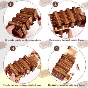 Não Teaser Bí Ẩn Mistery Hộp Quà Tặng Bằng Gỗ Bí Mật Thoát Khỏi Phòng Câu Đố Bí Ẩn Câu Đố Hộp Rompecabezas Cho Người Lớn - Product Image 5