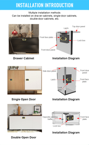 Serrure électronique intelligente sans clé pour tiroir, porte, armoire, avec poignée en métal noir, anti-effraction, pour club de beauté, vente chaude - Product Image 6